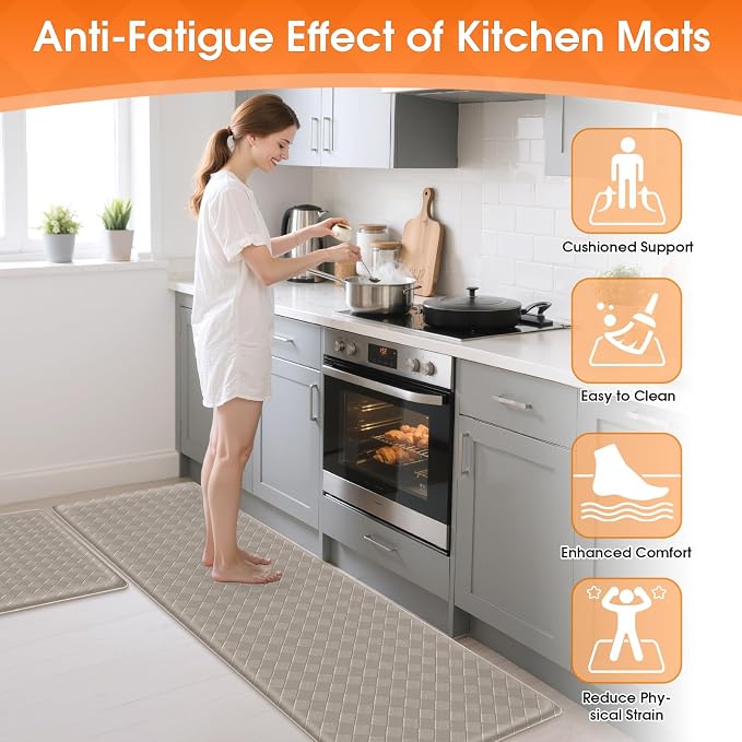 TranquilRelax Kitchen Mats, Cushioned Anti Fatigue Kitchen Mats - Image 4