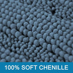 H.VERSAILTEX Bath Mats for Bathroom Non Slip Extra Thick Chenille Striped Bath - Image 3