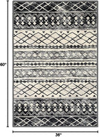 KUTA Boho Moroccan 3x5 Rugs for Entryway, Ultra Soft Distressed Geometric Print - Image 2