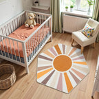 STARUIA Boho Washable Hexagon Rainbow Nursery Rug - Image 2