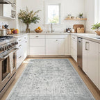 Rugxara Washable Area Rug for Living Room, Neutral Vintage Boho Rugs for Office - Image 4