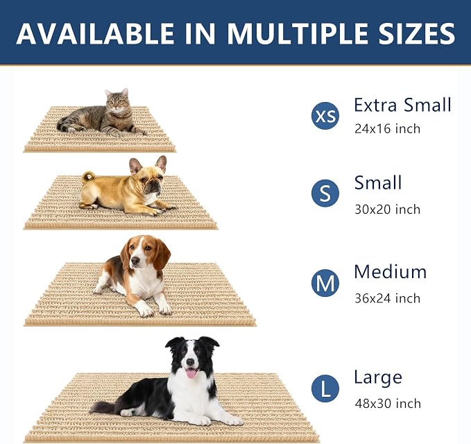 Smiry Dog Door Mat for Muddy Paws 59x20, Absorbent Dirt Trapper, Non-Slip - Image 3