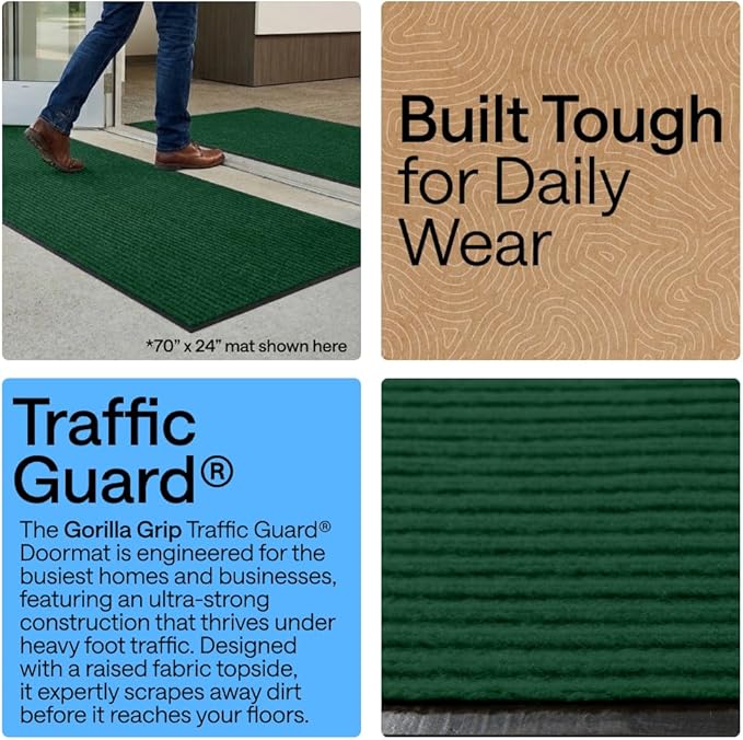 GORILLA GRIP Waterproof Traffic Guard Door Mat, 2 Pack Heavy Duty Entryway Mats - Image 3