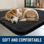 Smiry Dog Door Mat for Muddy Paws 70x32, Absorbent Dirt Trapper, Non-Slip - Image 2