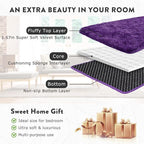 6x9 Purple Rug for Living Room, Soft Large Fluffy Shaggy Rugs for Bedroom - Image 6