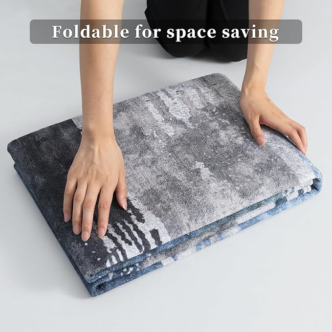 Ciicool Modern Abstract Area Rug 2x3 Washable Small Entryway Rug, Non-Slip Low - Image 8