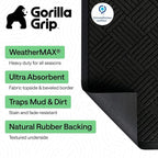 GORILLA GRIP 100% Waterproof All-Season WeatherMAX Doormat US Designed Natural - Image 2