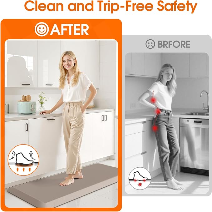 4/5 Inch Thicker Kitchen Mat, Cushioned Thick Floor Comfort Mat, - Image 5