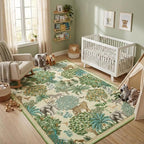 GarveeHome Jungle Animal Print Rug 6x9 Washable Area Rugs by GarveeHome