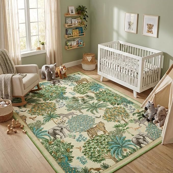 GarveeHome Jungle 8x10 Area Rug Washable Rugs - Image 4