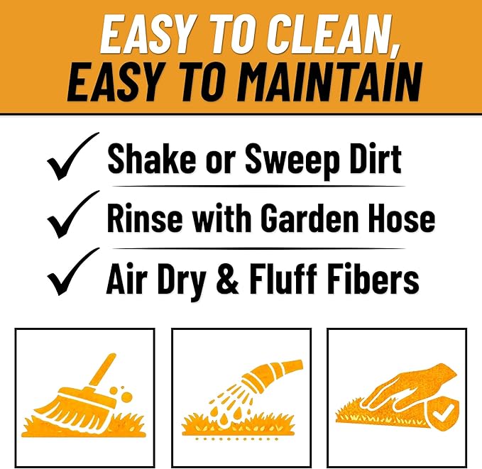Ottomanson Artificial Grass Turf Runner Pro 31" x 14', Fake Grass Rug - Image 7