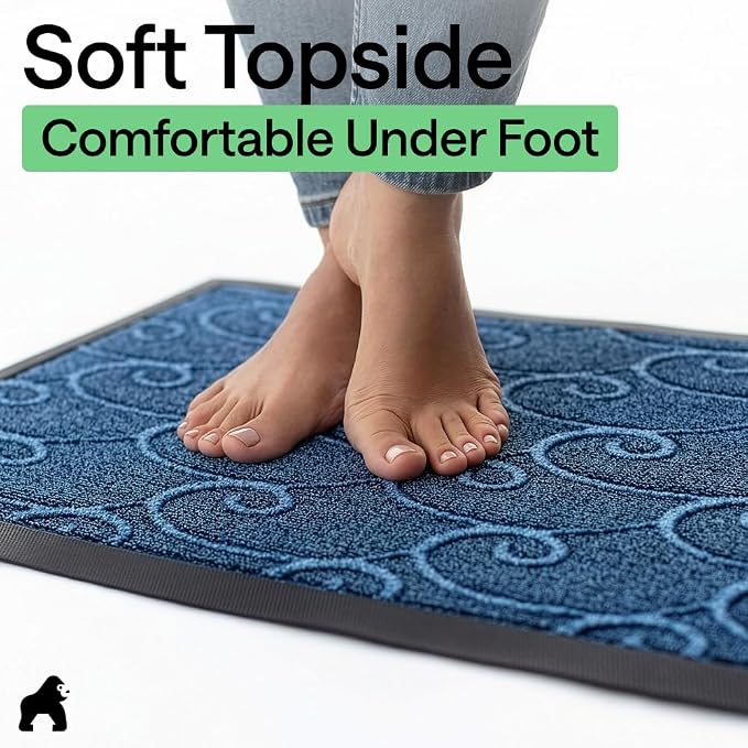GORILLA GRIP 100% Waterproof All-Season WeatherMAX Doormat, US Designed Natural - Image 8
