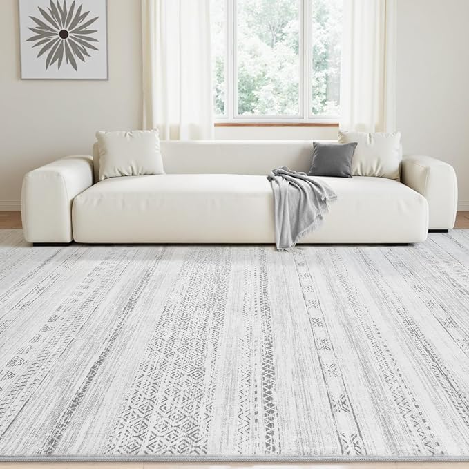 8x10 Area Rugs for Living Room Machine Washable Rug Distressed Indoor Carpet - Image 3
