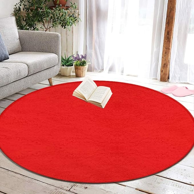Home Decor Non Slip Kitchen Office Circle Rug, Machine Washable Modern Round - Image 5