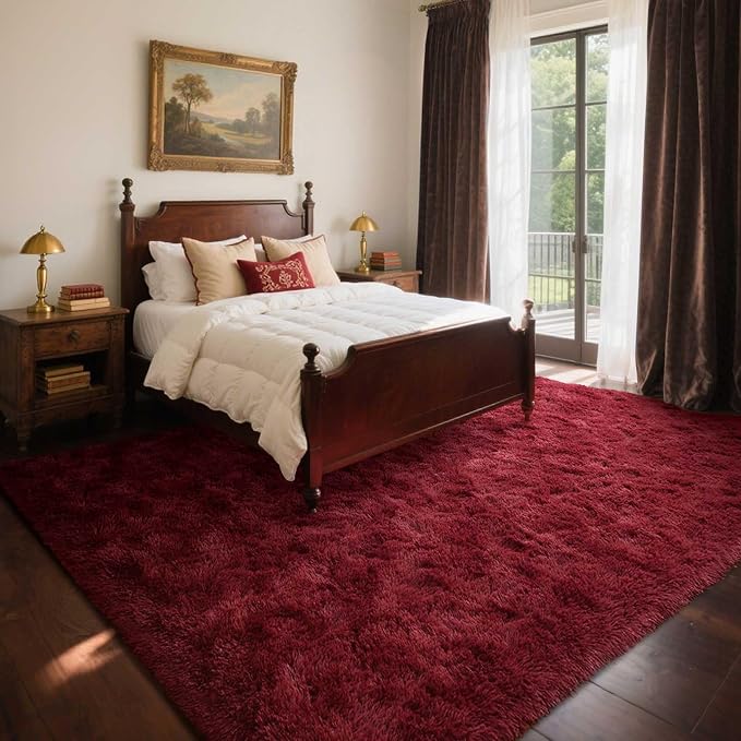 Area Rugs for Living Room, 5x7 Feet Soft Fluffy Shagg Plush Rug High Pile Large - Image 2