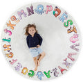 ABC Alphabet Rug for Kids – 6 ft Round White Play Mat for Toddlers & Babies by Unknown