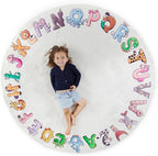 ABC Alphabet Rug for Kids – 6 ft Round White Play Mat for Toddlers & Babies by Unknown