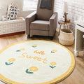 Poowe Round Kids Playroom Rug by Poowe