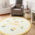 Poowe Round Kids Playroom Rug by Poowe