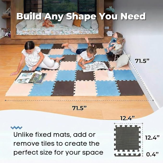 MioTetto Baby Play Mat, Soft Foam Floor Tiles - Image 2