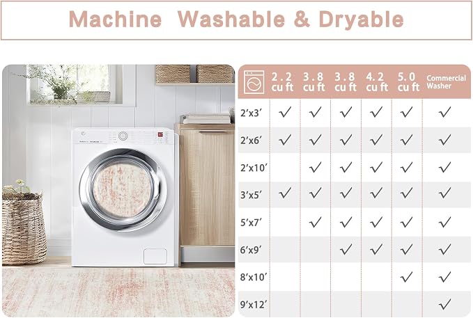 Srugn Washable Rugs 9x12 Area Rugs - Image 8