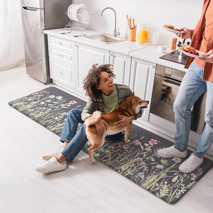 KIMODE Anti Fatigue Floor Mat, Cushioned Farmhouse Runner Rug, Non Slip - Image 7