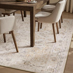 PADOOR 5X7 Area Rug, Rugs for Living Room, Soft Beige Rugs for Bedroom - Image 5