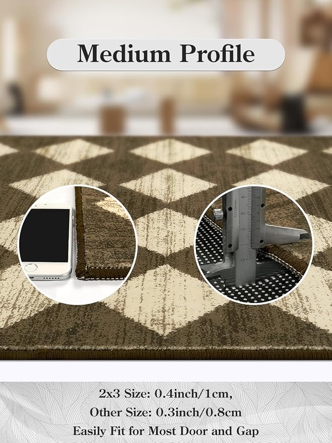 Lahome Zelie Washable Kitchen Runner Rug 2x6, Moroccan Trellis Non Skid Low - Image 7