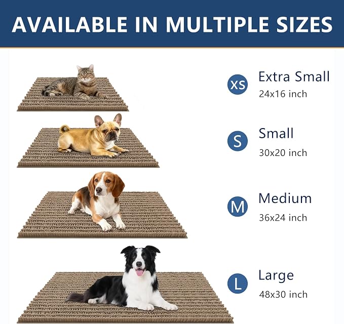 Smiry Dog Door Mat for Muddy Paws 70x24, Absorbent Dirt Trapper, Non-Slip - Image 3