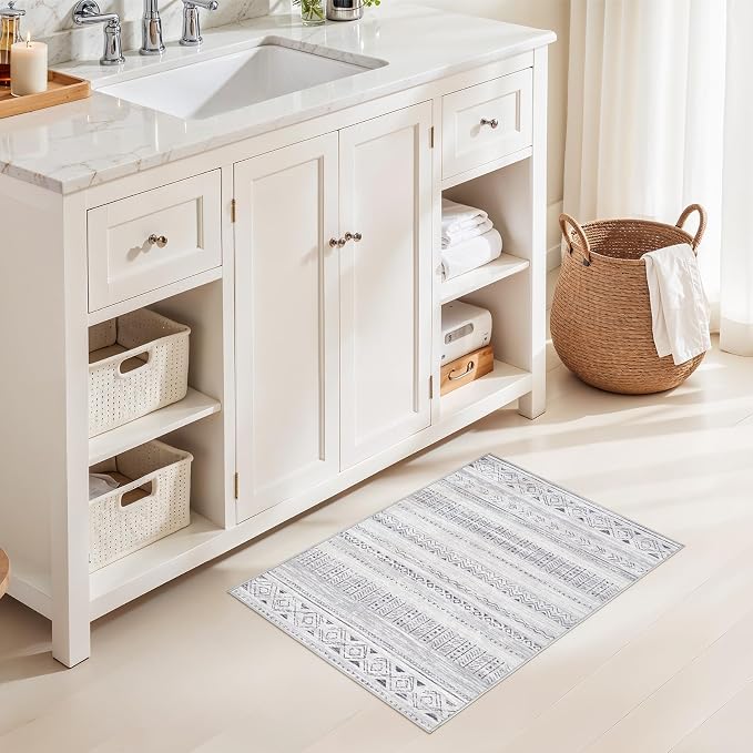 cotiled Washable 2x3 Entryway Rug: Washable Boho Rugs - Image 5
