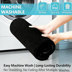 Black Bathroom Rug Set Memory Foam Bath Mats 3 Piece - Image 6