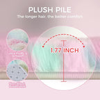 Ultra Soft Rug for Living Room, 5X8 Fluffy Shag Area Rug for Bedroom, Modern - Image 6
