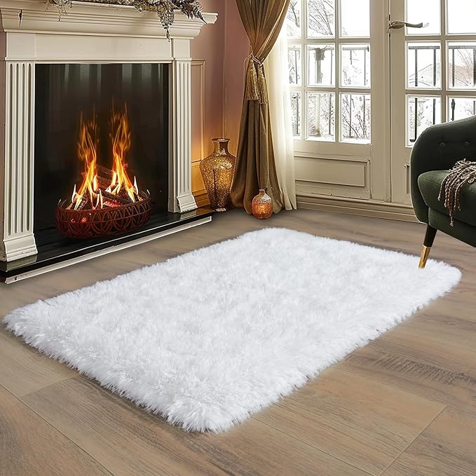 Shaggy Rugs for Bedroom Living Room Dorm Kids Room Decor, Soft Modern Indoor - Image 4