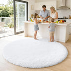 OLANLY White Round Rugs for Bedroom - Image 6