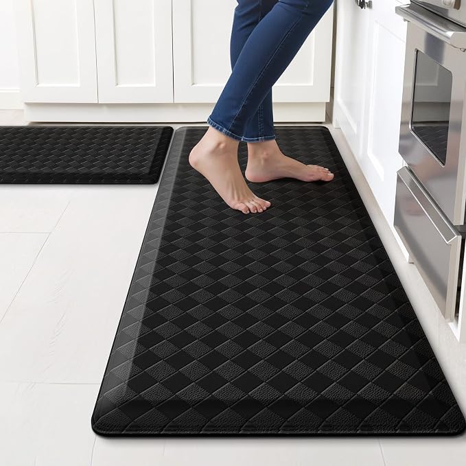 TranquilRelax 4/5 Inch Thick Anti-Fatigue Kitchen Mats 2Pcs, Cushioned Non-Slip by Unknown