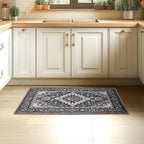 Lessymo 2 x 3 Entryway Rug, Machine Washable Area Rugs Boho Faux Wool Low Pile - Image 4