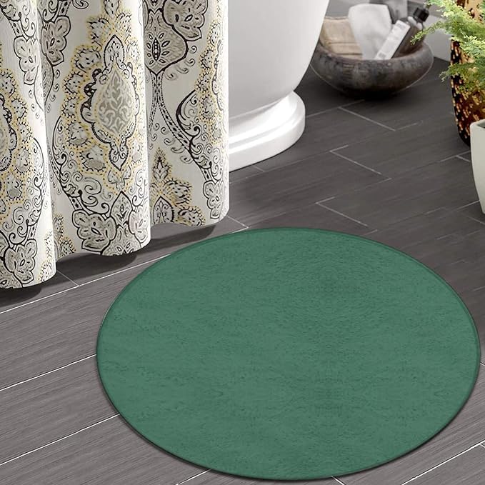 Home Decor Non Slip Kitchen Office Circle Rug, Machine Washable Modern Round - Image 4