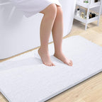 OLANLY Bathroom Runner Rugs 44x24, Extra Soft Absorbent Chenille Bath Rugs by OLANLY