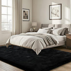 ISEAU Black Rug Super Soft Shaggy 4x6 Feet Rugs - Image 3
