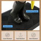 GORILLA GRIP 100% Waterproof All-Season WeatherMAX Doormat US Designed Natural - Image 5