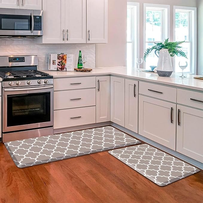 KMAT Kitchen Mat 0.47inch Cushioned Anti-Fatigue Area Rug Sets, Waterproof by KMAT