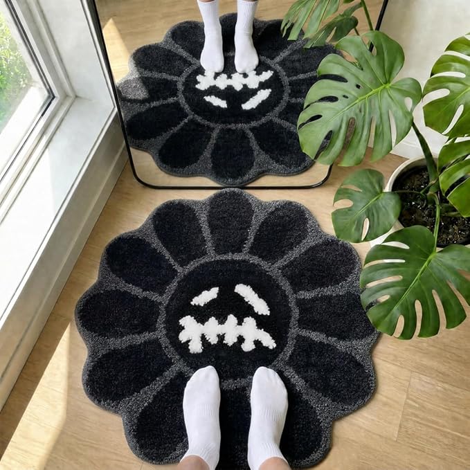 Trippy Happy Face Rug Cool Rugs Tufted Quick Dry Bath Mats - Image 7
