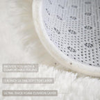 BENRON Soft Fluffy Rugs for Living Room 9 x 12 Cream White, Extra Large Area - Image 5