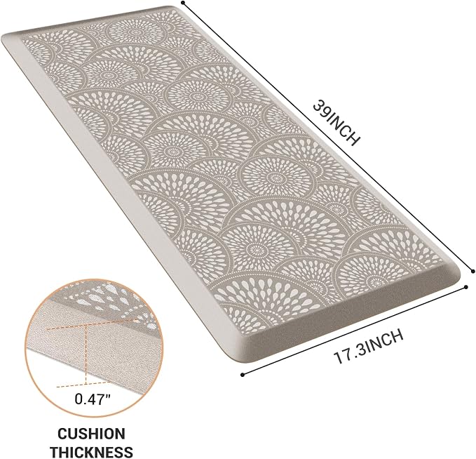 Mattitude 4/5 Inch Kitchen Mat, 20x54in Heavy Duty Ergonomic Comfort Foam - Image 2