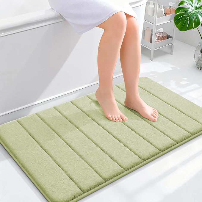 OLANLY Memory Foam Bath Mat 36x24, Super Soft Absorbent Bathroom Rugs, Quick Dry by OLANLY