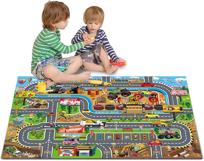 Oriate Kids Toy Dream Mat Monster Truck Activity Playmat, Ideal Children's - Image 6