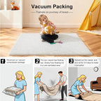 Cream White Rugs for Bedroom, 2x3 Fluffy Area Rugs for Living Room, Small Fuzzy - Image 6