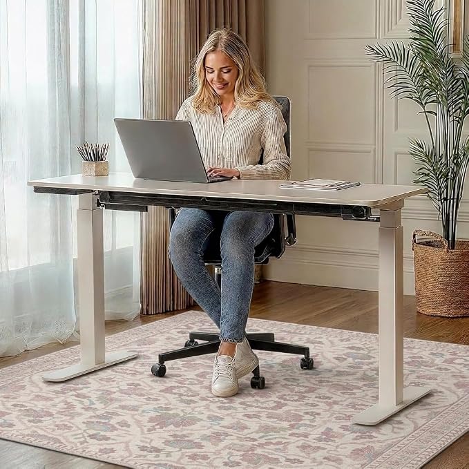 48"x72" Office Chair Mat for Hardwood Tile Floor, Under Desk Carpet Protector - Image 2