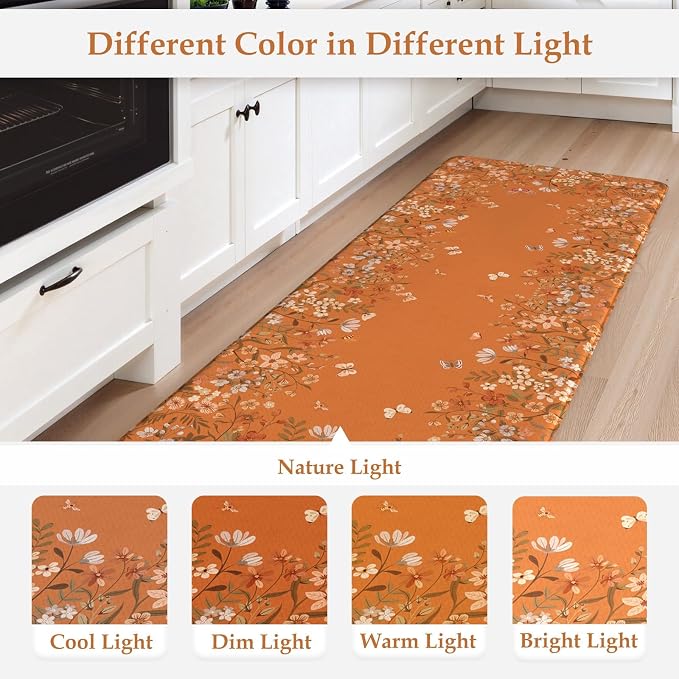 KIMODE Fall Kitchen Mats Cushioned Anti Fatigue, Halloween Kitchen Mats - Image 7