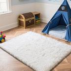 Fluffy Rug Shag Area Rug, Small Bedside Rug, Soft Fluffy Shag Entryway Throw - Image 2